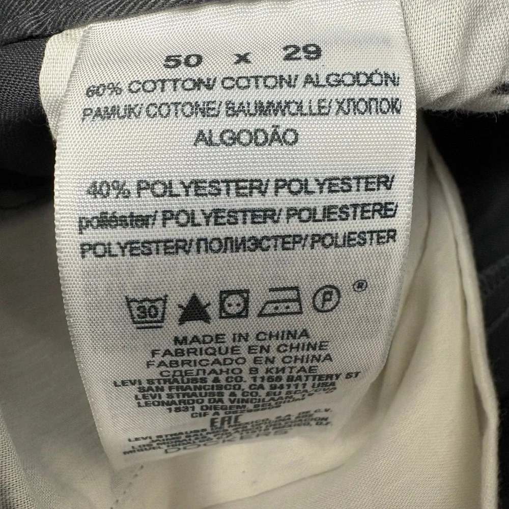 Dockers Clean Khaki Big & Tall Easy Pants 50x29 Grey Comfort  Waistband Work NWT